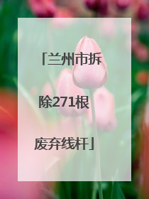 兰州市拆除271根废弃线杆