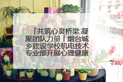 共筑心灵桥梁 凝聚团队力量丨烟台城乡建设学校机电技术专业部开展心理健康讲座及团辅活动