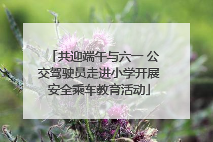 共迎端午与六一 公交驾驶员走进小学开展安全乘车教育活动