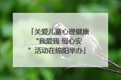 关爱儿童心理健康 “我爱我 蜀心安”活动在绵阳举办