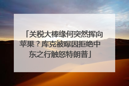 关税大棒缘何突然挥向苹果？库克被曝因拒绝中东之行触怒特朗普