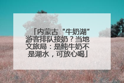 内蒙古“牛奶湖”游客排队接奶？当地文旅局：是纯牛奶不是湖水，可放心喝