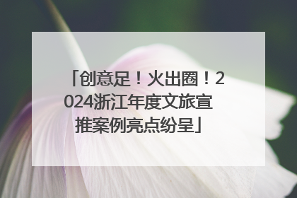 创意足！火出圈！2024浙江年度文旅宣推案例亮点纷呈