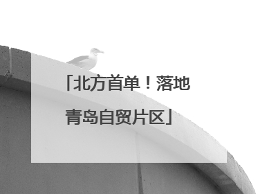 北方首单！落地青岛自贸片区