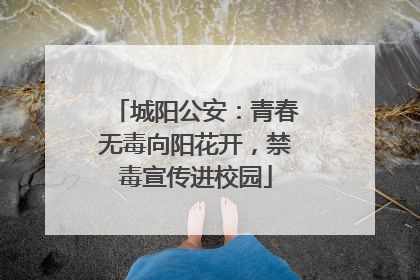 城阳公安：青春无毒向阳花开，禁毒宣传进校园