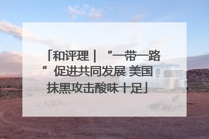 和评理｜“一带一路”促进共同发展 美国抹黑攻击酸味十足