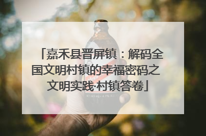 嘉禾县晋屏镇：解码全国文明村镇的幸福密码之 文明实践·村镇答卷