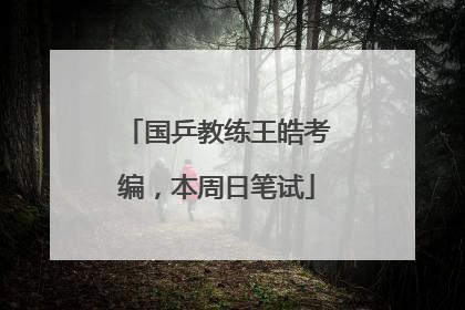 国乒教练王皓考编，本周日笔试
