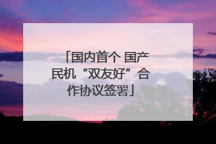 国内首个 国产民机“双友好”合作协议签署