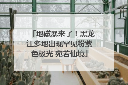 地磁暴来了！黑龙江多地出现罕见粉紫色极光 宛若仙境