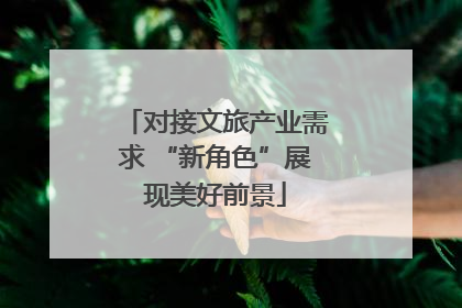 对接文旅产业需求 “新角色”展现美好前景