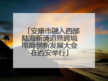 安康市融入西部陆海新通道暨跨境电商创新发展大会在西安举行
