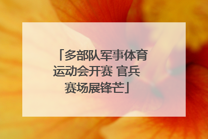 多部队军事体育运动会开赛 官兵赛场展锋芒