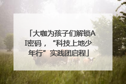 大咖为孩子们解锁AI密码，“科技上地少年行”实践团启程