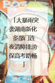 大暴雨突袭湖南新化 多部门连夜清障排涝保高考路畅