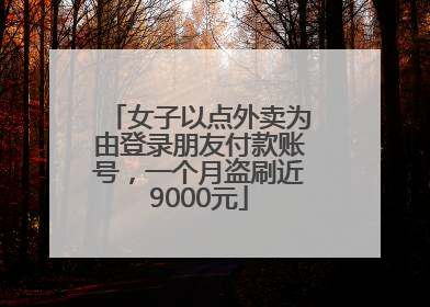 女子以点外卖为由登录朋友付款账号，一个月盗刷近9000元