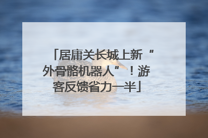 居庸关长城上新“外骨骼机器人”！游客反馈省力一半