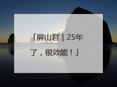 屏山君｜25年了，很效能！