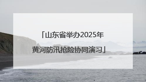 山东省举办2025年黄河防汛抢险协同演习