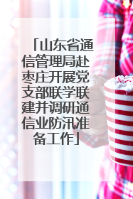 山东省通信管理局赴枣庄开展党支部联学联建并调研通信业防汛准备工作