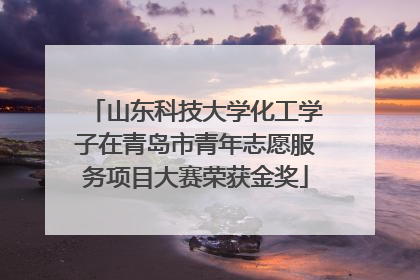 山东科技大学化工学子在青岛市青年志愿服务项目大赛荣获金奖