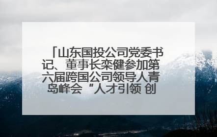 山东国投公司党委书记、董事长栾健参加第六届跨国公司领导人青岛峰会“人才引领 创新驱动”人力资源高质量发展对话会