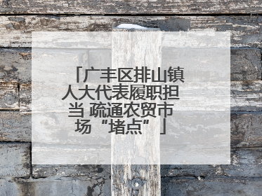 广丰区排山镇人大代表履职担当 疏通农贸市场“堵点”