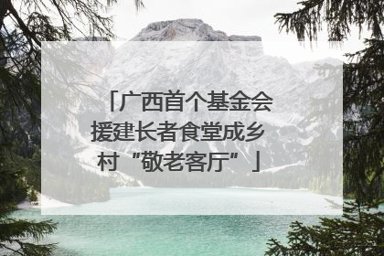 广西首个基金会援建长者食堂成乡村“敬老客厅”