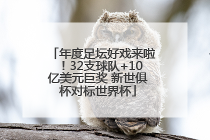 年度足坛好戏来啦！32支球队+10亿美元巨奖 新世俱杯对标世界杯