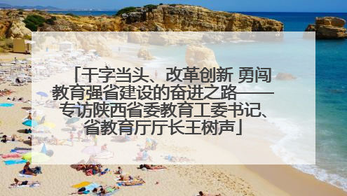 干字当头、改革创新 勇闯教育强省建设的奋进之路——专访陕西省委教育工委书记、省教育厅厅长王树声