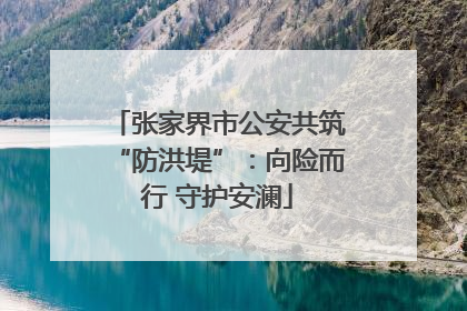 张家界市公安共筑“防洪堤”：向险而行 守护安澜