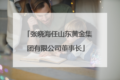 张晓海任山东黄金集团有限公司董事长