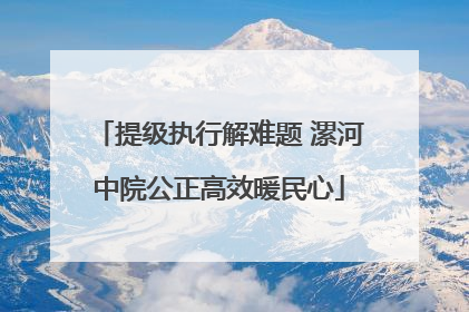 提级执行解难题 漯河中院公正高效暖民心