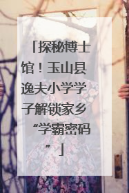 探秘博士馆！玉山县逸夫小学学子解锁家乡“学霸密码”