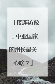接连访豫，中亚国家的州长最关心啥？