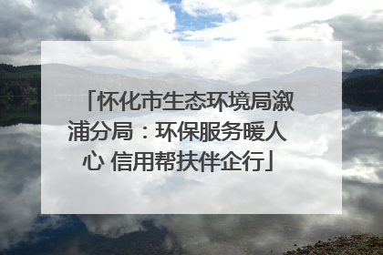 怀化市生态环境局溆浦分局：环保服务暖人心 信用帮扶伴企行