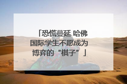 恐慌蔓延 哈佛国际学生不愿成为博弈的“棋子”
