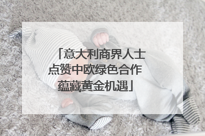 意大利商界人士点赞中欧绿色合作蕴藏黄金机遇