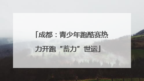 成都：青少年跑酷赛热力开跑“蓄力”世运