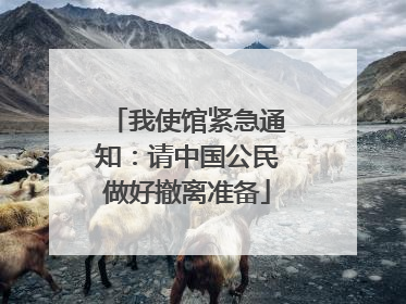 我使馆紧急通知：请中国公民做好撤离准备