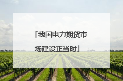 我国电力期货市场建设正当时