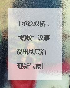 承德双桥：“蚂蚁”议事 议出基层治理新气象