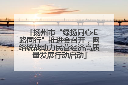 扬州市“绿扬同心·E路同行”推进会召开，网络统战助力民营经济高质量发展行动启动