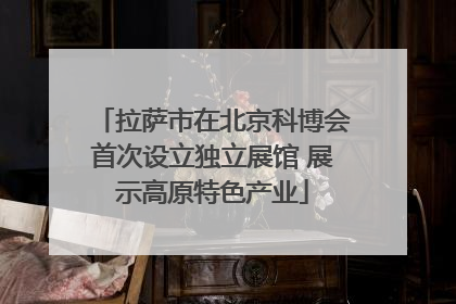拉萨市在北京科博会首次设立独立展馆 展示高原特色产业