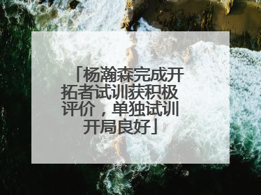 杨瀚森完成开拓者试训获积极评价，单独试训开局良好