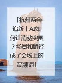 杭州两会·追新丨AI如何让消费突围？场景和路径成了会场上的高频词