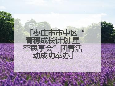 枣庄市市中区“青穗成长计划 星空思享会”团青活动成功举办