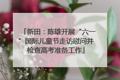 新田：陈雄开展“六一”国际儿童节走访慰问并检查高考准备工作