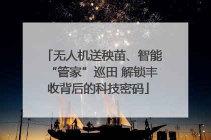 无人机送秧苗、智能“管家”巡田 解锁丰收背后的科技密码
