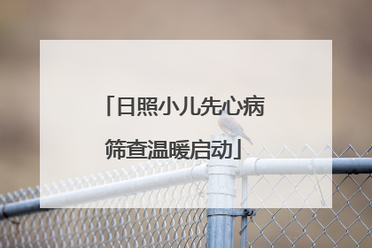 日照小儿先心病筛查温暖启动